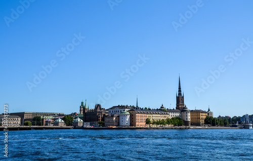 View of the old town (Gamla Stan) on a sunny summer day, Stockholm, Sweden