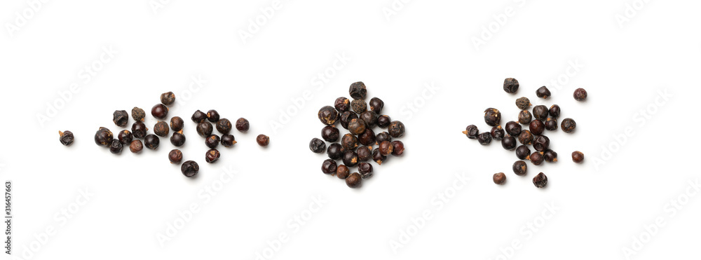 Dry Elderberry Piles Collection Isolated on White Background