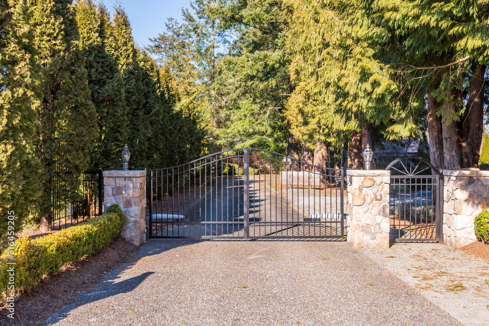 A nice gate of a house in Vancouver, Canada. A nice gate of a house in Vancouver, Canada.