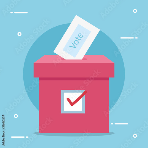 ballot box carton isolated icon vector illustration design