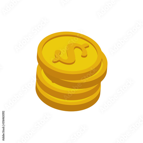 pile of coins money cash design