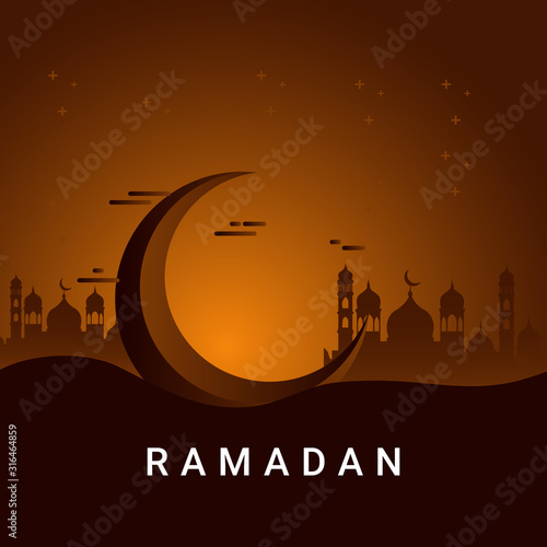 Ramadan Kareem Vector Template Design Illustration