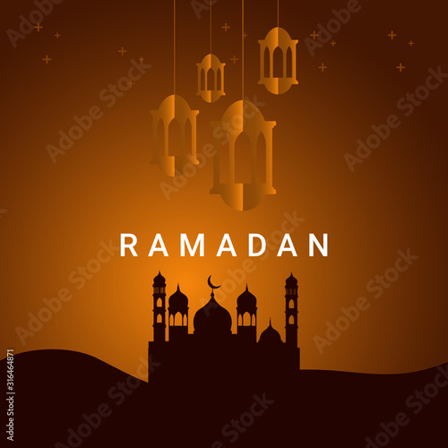 Ramadan Kareem Vector Template Design Illustration