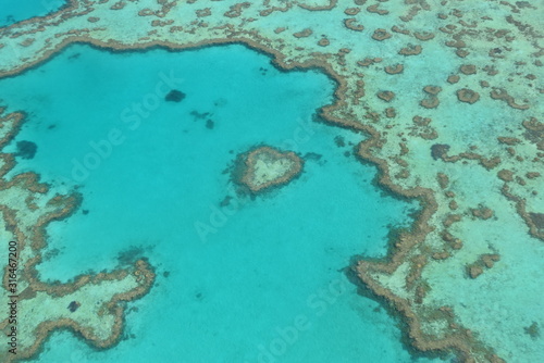 Fototapeta Naklejka Na Ścianę i Meble -  The Great Barrier Reef in Heart Shape