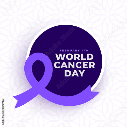 awareness poster for world cancer day design