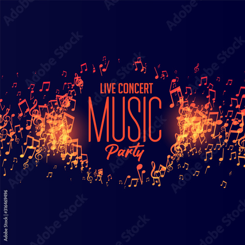 music party live concert background design