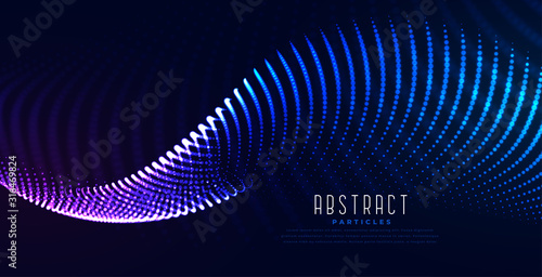 glowing digital particle wave digital technology background