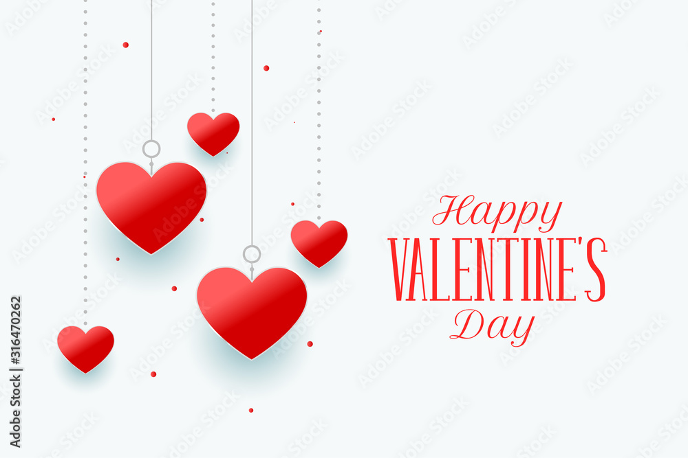 elegant happy valentines day hearts background design
