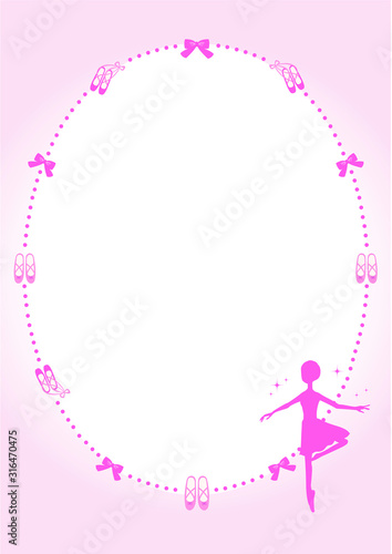 バレエ　バレリーナ　フレーム　背景