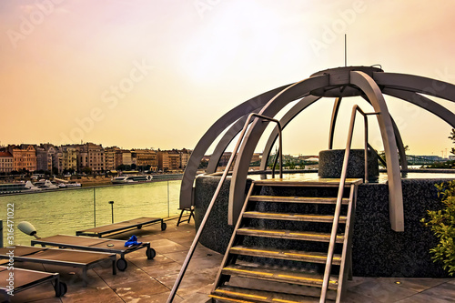 Canvas Print Rooftop thermal pool