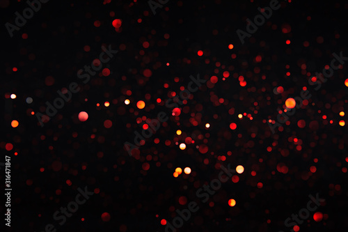 Beautiful bokeh on a black background