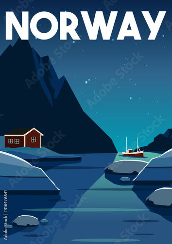 Norway Vector Illustration Background