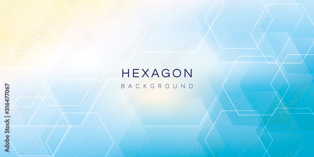 Abstract hexagon background for design works
