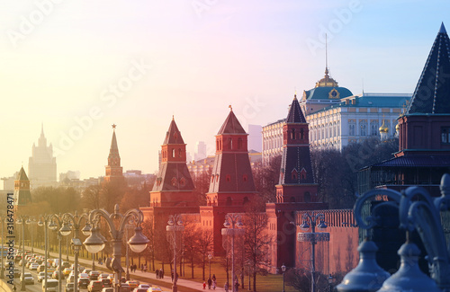 Beautiful photo of views of the Moscow Kremlin