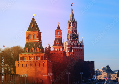 Beautiful photo of views of the Moscow Kremlin