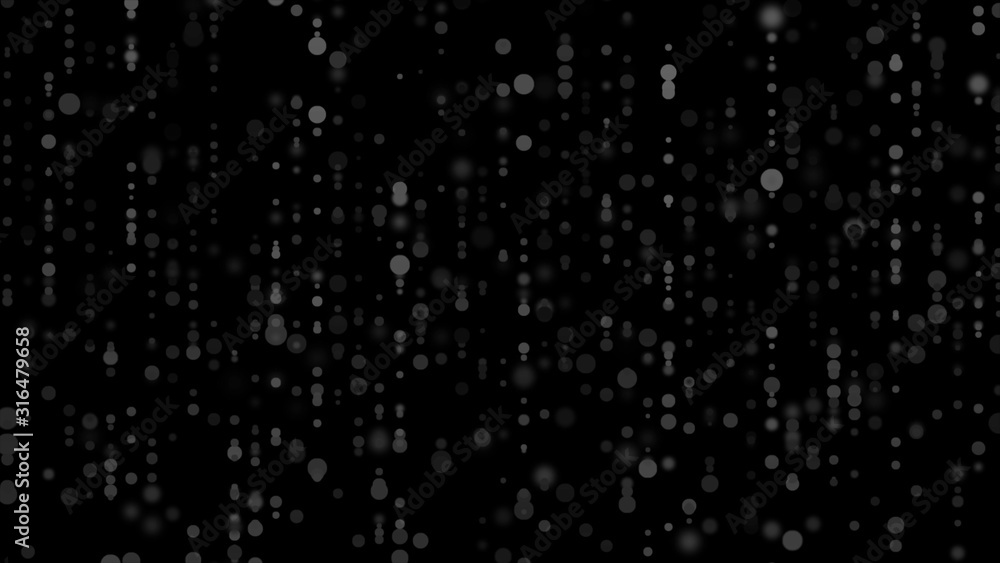 Abstract black shiny circle particles background