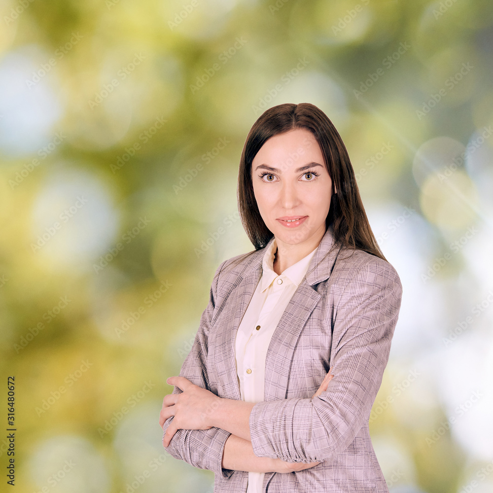 Business medical woman portrait. Lady success patient. White girl wellness model. Pretty pharmacist cosmetology worker Business medical woman portrait. Lady success patient. White girl wellness model. Pretty pharmacist cosmetology worker