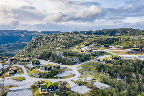 Aerial View of Romarstjodn,Suleskarvegen Tjorhom Norway photo