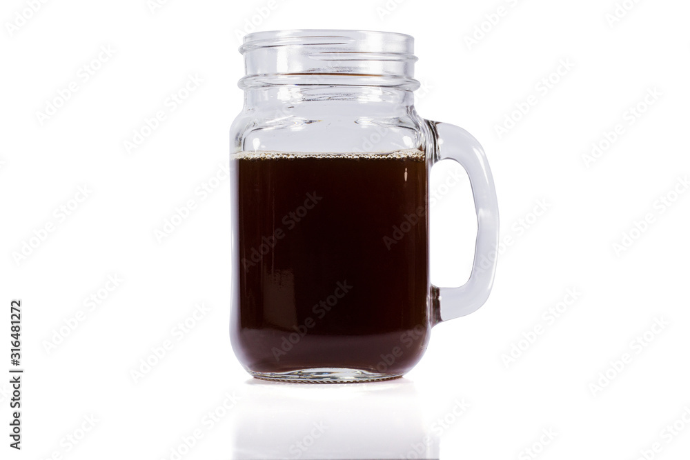 Glass coffee cup isolated on white background. Glass coffee cup isolated on white background.