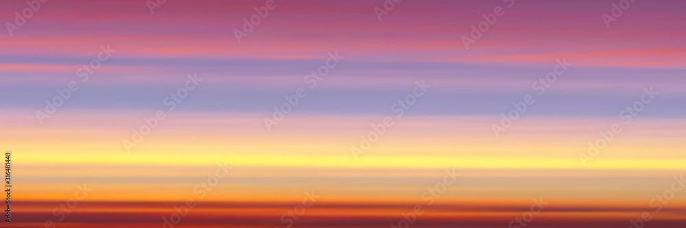 Sunset sky background, vector illustration, EPS10	