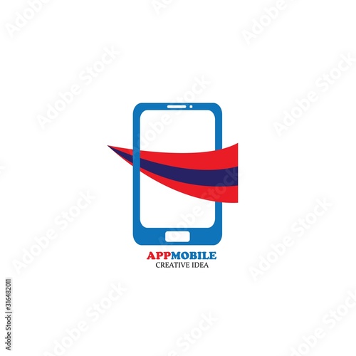 Free Download Mobile phone vector logo template concept illustration. Smartphone creative sign. Modern technology symbol. Cellphone icon. Design element. - GFXLoad