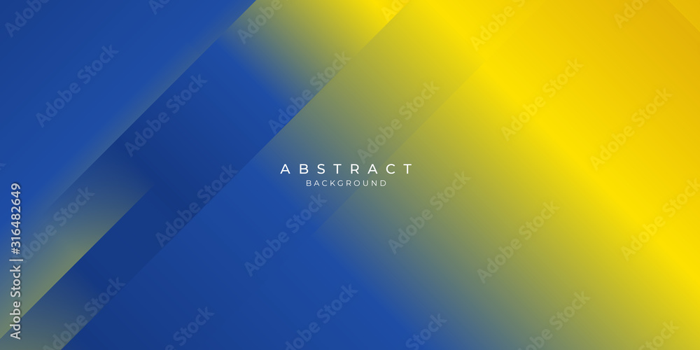 Blue yellow abstract background suit for presentation design - obrazy, fototapety, plakaty 