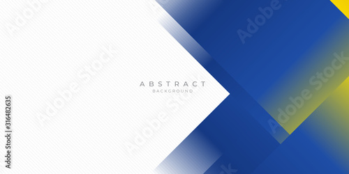 Blue yellow white abstract background suit for presentation design