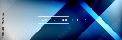 Abstract background - squares and lines composition created with lights and shadows. Technology or business digital template