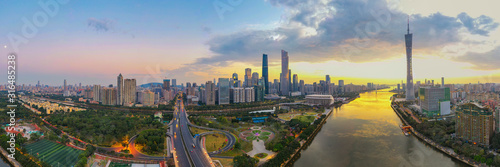 Aerial photo of Guangzhou City © zhonghui
