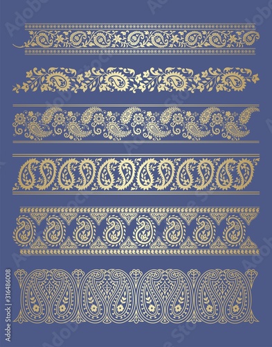 paisley floral pattern, textile , Rajasthan, royal India	