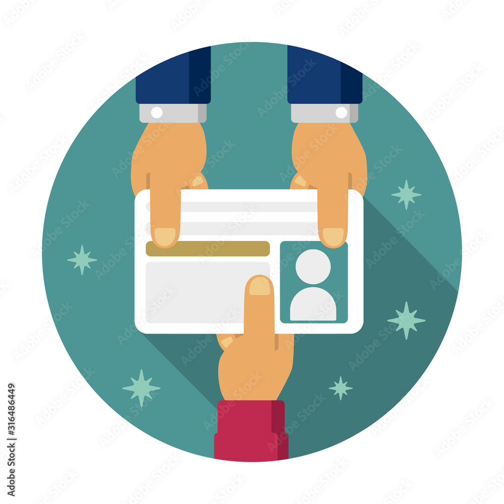 Happy To Get A New Driver s License ID Card Circle Banner Vector 