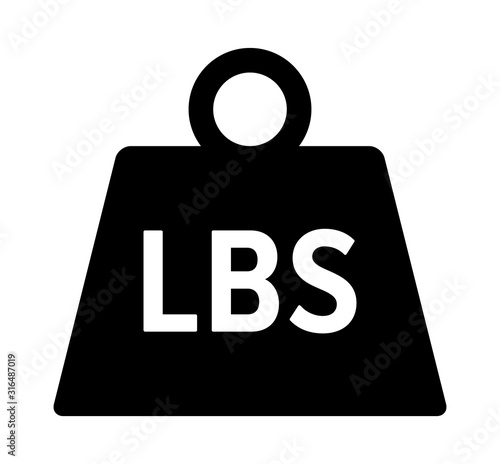 Unit of imperial pound mass constant flat vector icon for apps and websites