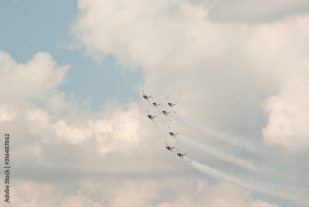 Exciting Air-Show in the airport Exciting Air-Show in the airport