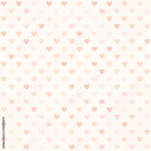 Pink heart pattern. Seamless vector background