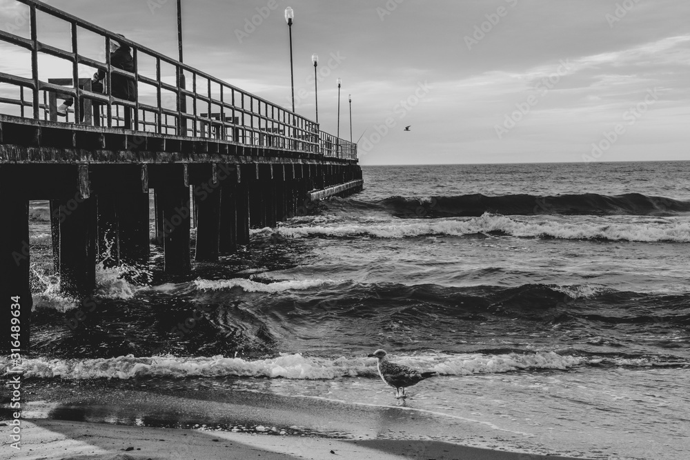 Obraz premium Pier in Ustronie Morskie