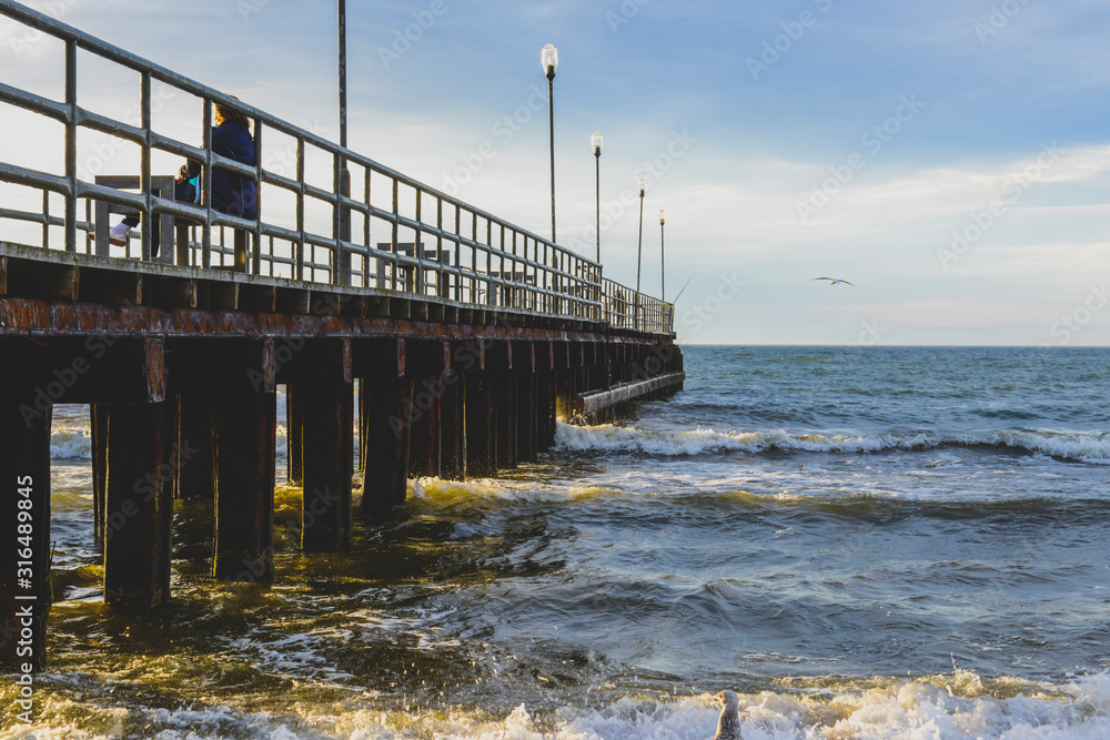 Obraz premium Pier in Ustronie Morskie