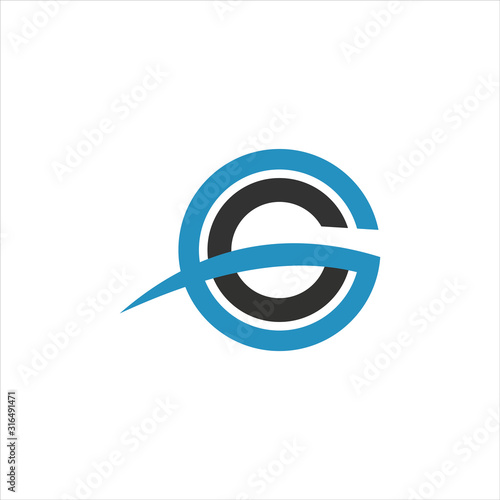 initial letter gc or cg logo vector designs