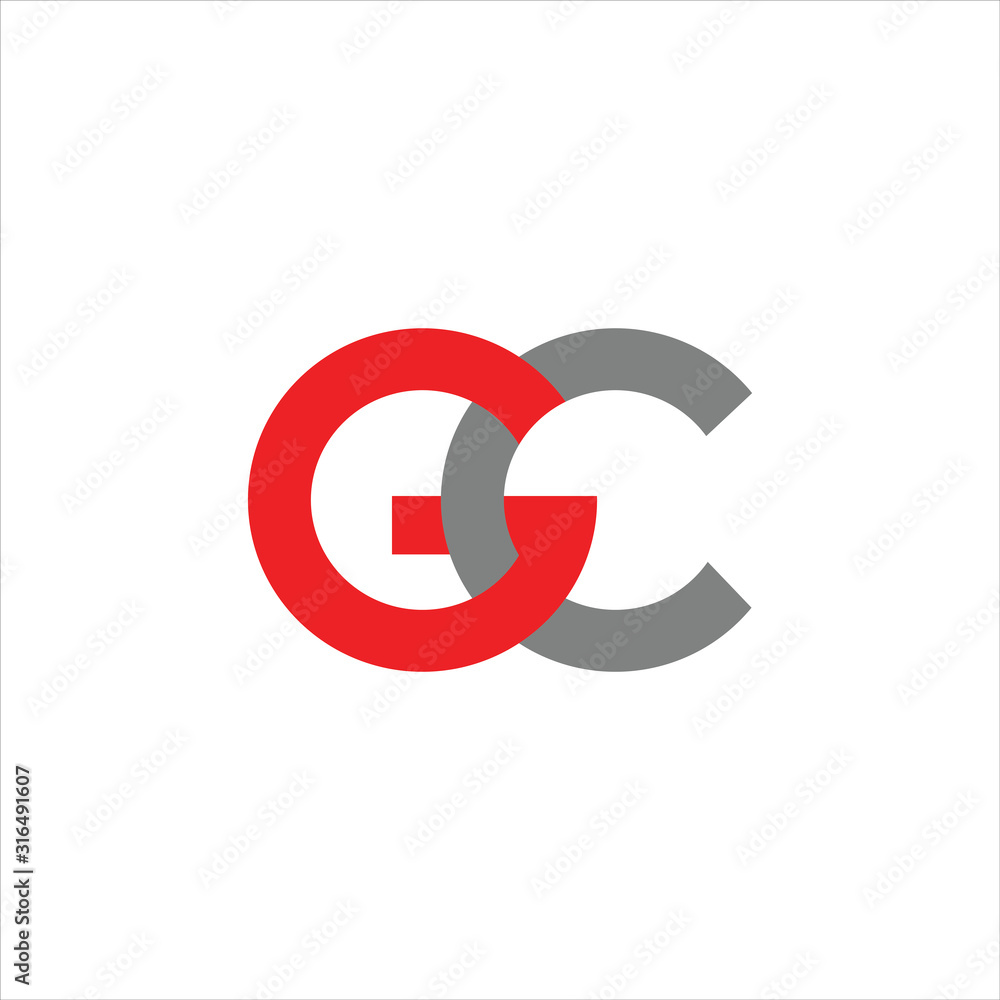 Foto initial letter gc or cg logo vector designs