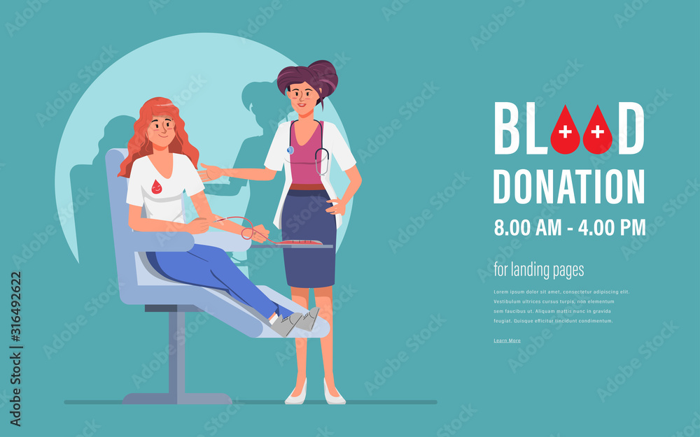 Young woman giving her blood in hemo transfusion center. Young woman giving her blood in hemo transfusion center.