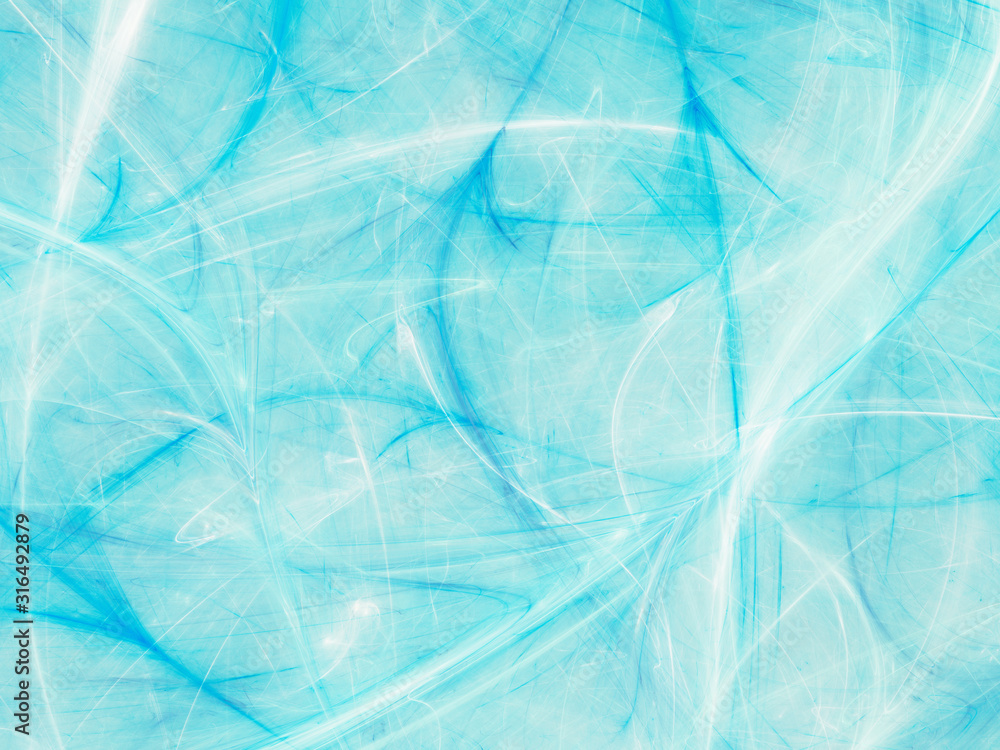 Obraz premium blue abstract fractal background 3d rendering illustration