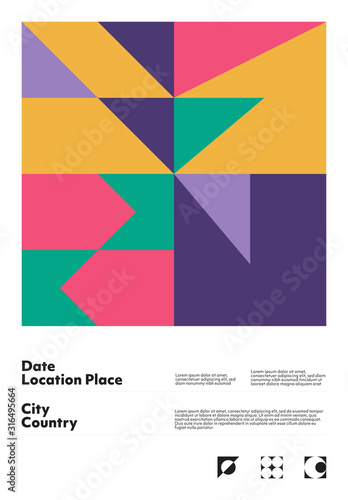 Swiss Design Style Vector Poster Template