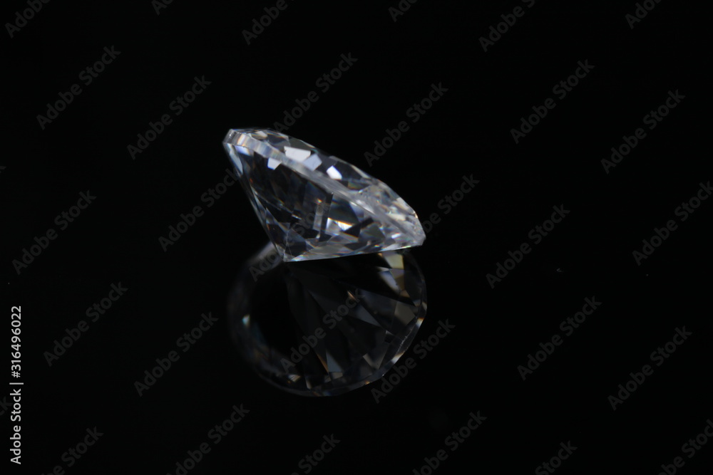 custom made wallpaper toronto digitalBriliant sparkling clear diamond, close up shoot on isolated background