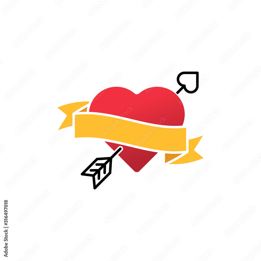 Love heart with arrow logo icon illustration vector template. love line art symbol for valentine, engagement, wedding, decoration element. flat love heart design isolated on white background. Love heart with arrow logo icon illustration vector template. love line art symbol for valentine, engagement, wedding, decoration element. flat love heart design isolated on white background.