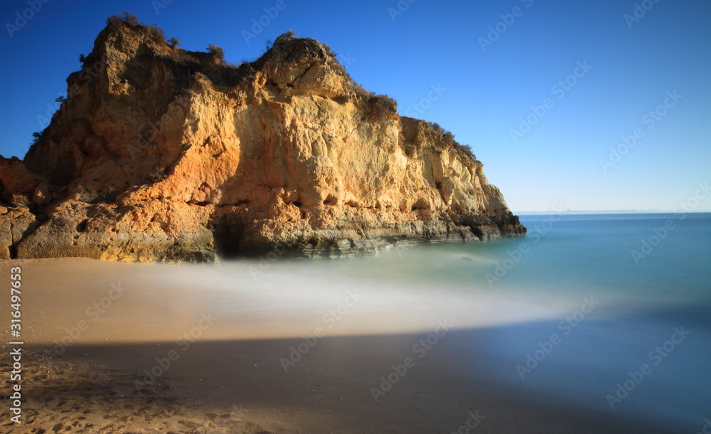 Milky waters on the beach, Lagos, Algarve, Portugal