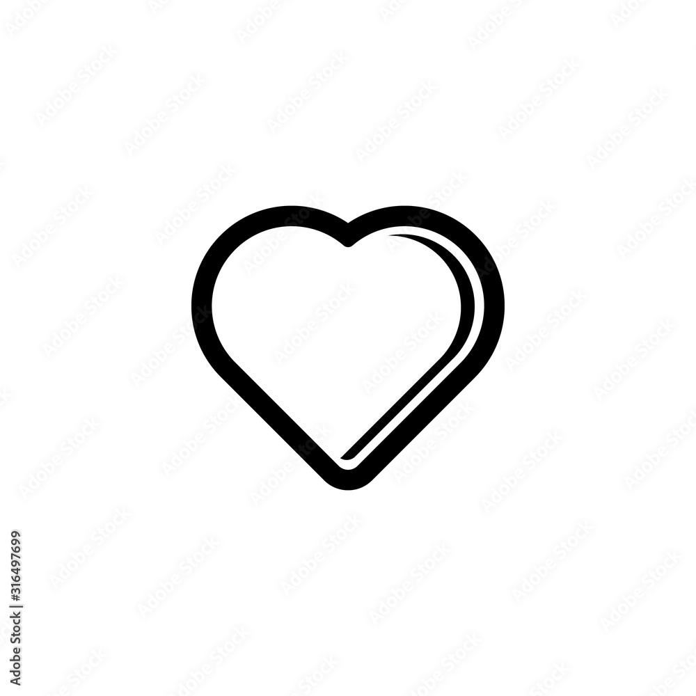 Love Hearts, Heart icon vector isolated on white background.