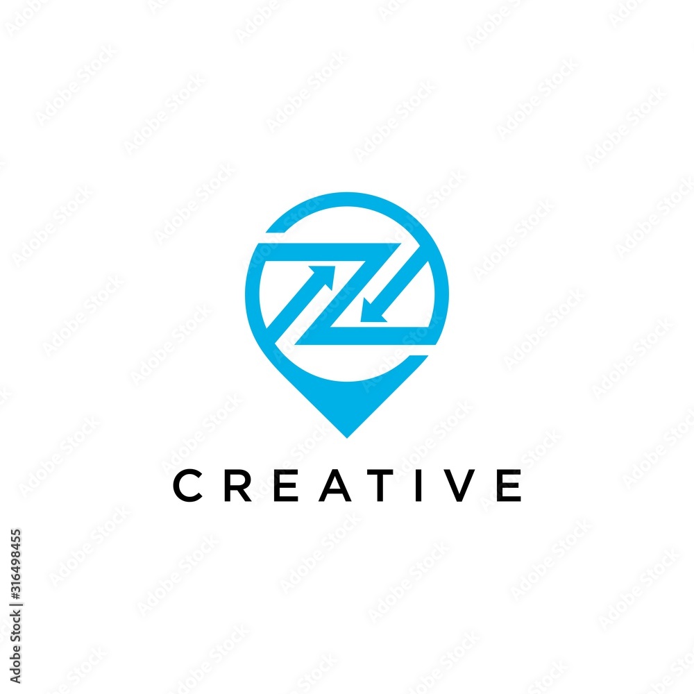 Letter Z Logo. minimalist Unique modern geometric creative elegant. Vector icon Letter Z Logo. minimalist Unique modern geometric creative elegant. Vector icon