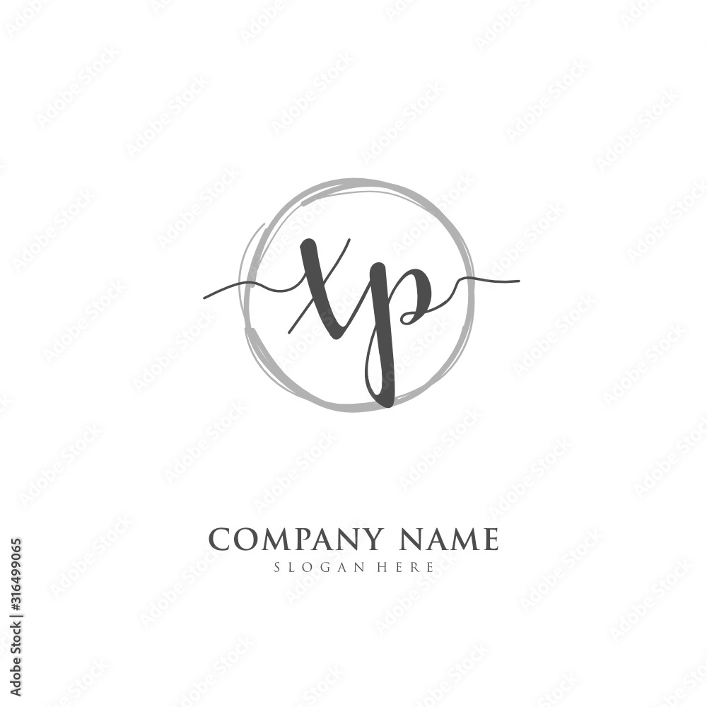 Handwritten initial letter X P XP for identity and logo. Vector logo template with handwriting and signature style. Handwritten initial letter X P XP for identity and logo. Vector logo template with handwriting and signature style.