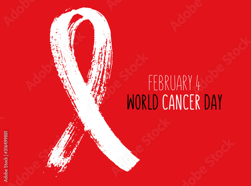 World cancer day. Banner template. Vector Illustration.