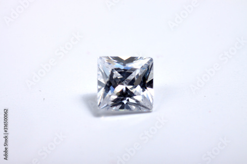 Briliant sparkling clear diamond  close up shoot on isolated background