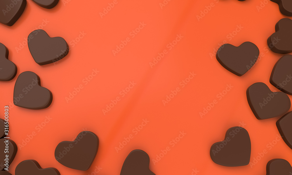 3D render heart on minimal wallpaper backdrop 3D render heart on minimal wallpaper backdrop